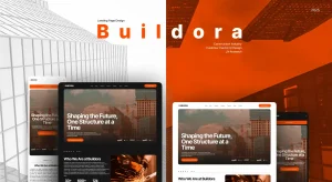 construction lnading page mockup