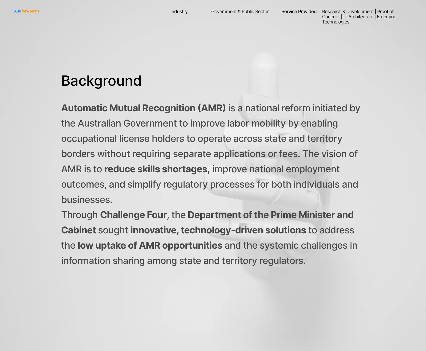 2. Research Proof of Concept POC for Automatic Mutual Recognition AMR